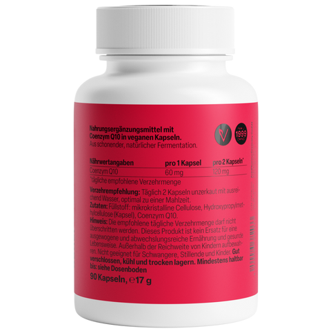 Coenzima Q10 60mg 90 Cápsulas Zeinpharma – verso da embalagem