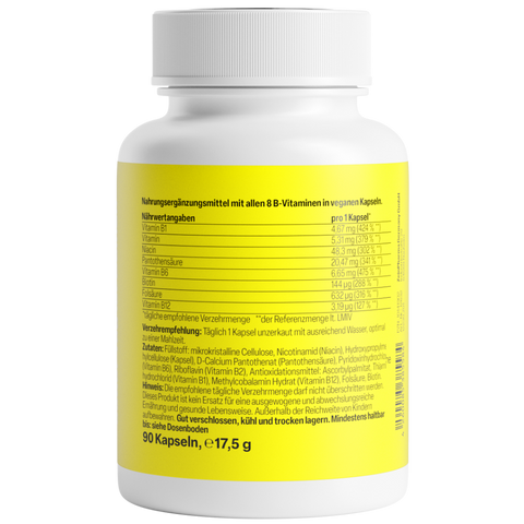 Vitamina B Complexo 90 Cápsulas Zeinpharma – verso da embalagem