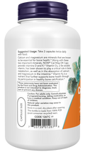 Cálcio e magnésio com vitamina D3 e K2 (Cal-Mag DK) NOW Foods – 180 cápsulas – imagem 3