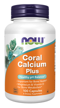 Cálcio de coral com magnésio e vitamina D NOW Foods – 100 cápsulas