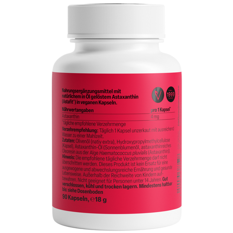 Astaxantina 4mg 90 Cápsulas Zeinpharma – verso da embalagem