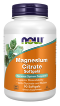 Citrato de magnésio NOW Foods com glicinato e malato – 90 cápsulas moles