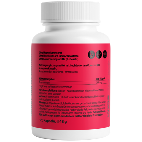 Coenzima Q10 200mg 120 Cápsulas Zeinpharma – verso da embalagem
