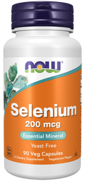 Selénio 200 mcg NOW Foods – 90 cápsulas vegetais