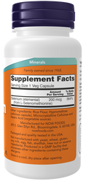 Selénio 200 mcg NOW Foods – 90 cápsulas vegetais – imagem 2
