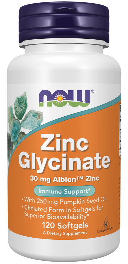 Zinco Glicinato 30 mg 120 Caps Now NOW