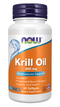 Óleo de krill 500 mg NOW Foods – 60 cápsulas moles