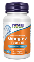 Ómega 3 óleo de peixe 1000 mg EPA DHA NOW Foods – 30 cápsulas moles