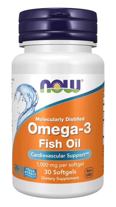Ómega 3 óleo de peixe 1000 mg EPA DHA NOW Foods – 30 cápsulas moles