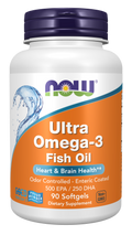 Ultra Omega-3 EPA e DHA NOW Foods – 90 cápsulas moles entéricas