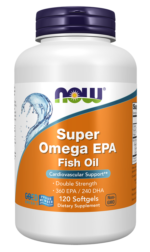 Ómega 3 EPA e DHA Super Omega EPA NOW Foods – 120 cápsulas moles