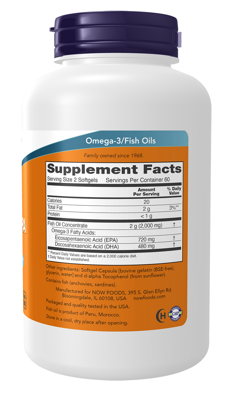 Ómega 3 EPA e DHA Super Omega EPA NOW Foods – 120 cápsulas moles – imagem 2