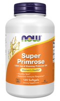 Óleo de onagra Super Primrose 1300 mg NOW Foods – 120 cápsulas moles