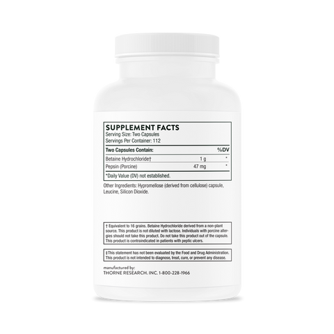 Betaine HCL/Pepsin 225 CAPS Thorne