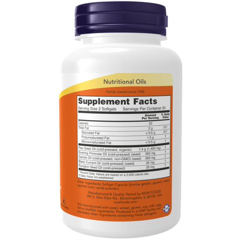 Ómega 3 6 9 NOW Foods – 100 cápsulas moles de 1000 mg – imagem 2