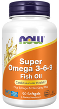 Ómega 3 6 9 com óleo de peixe Super Omega 3-6-9 NOW Foods – 90 cápsulas moles