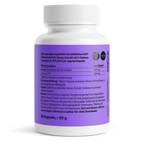 Griffonia 5-HTP 200mg 120 cápsulas Zeinpharma – verso