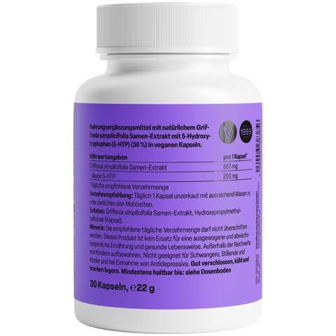 Griffonia 5-HTP 200mg Zeinpharma – verso da embalagem