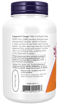 Lecitina de soja 1200 mg NOW Foods – 100 cápsulas moles – imagem 3