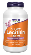 Lecitina de soja 1200 mg NOW Foods – 200 cápsulas moles