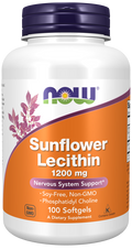 Lecitina de girassol 1200 mg NOW Foods – 100 cápsulas moles