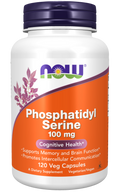 Fosfatidilserina 100 mg Phosphatidyl Serine NOW Foods – 120 cápsulas vegetais