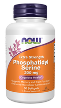 Fosfatidilserina 300 mg Extra Strength NOW Foods – 50 cápsulas moles