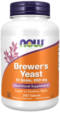 Levedura de cerveja 650 mg NOW Foods – 200 comprimidos