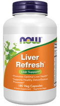 Liver Refresh com cardo mariano NOW Foods – 180 cápsulas vegetais