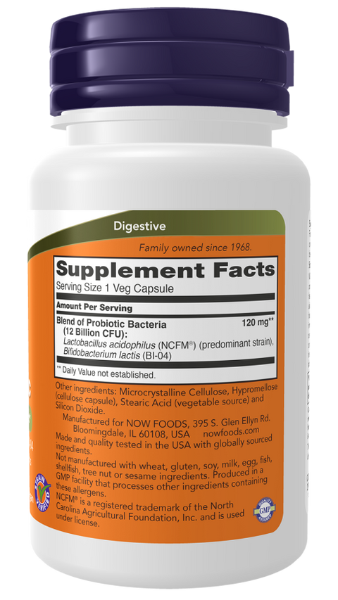 Lactobacillus acidophilus Respiratory Care Probiotic NOW Foods – 60 cápsulas vegetais – imagem 2