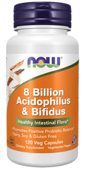 Acidophilus e bifidus 8 mil milhões UFC NOW Foods – 120 cápsulas vegetais