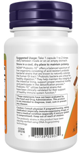 Probióticos Probiotic-10 25 Billion NOW Foods – 30 cápsulas vegetais – imagem 3