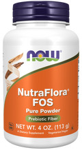 FOS NutraFlora fruto-oligossacarídeos em pó NOW Foods – 113 g