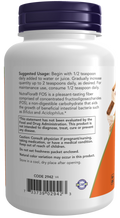 FOS NutraFlora fruto-oligossacarídeos em pó NOW Foods – 113 g – imagem 3