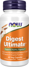 Enzimas digestivas Digest Ultimate NOW Foods – 60 cápsulas vegetais
