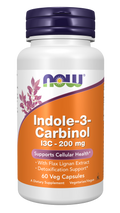 Indol-3-carbinol (I3C) 200 mg NOW Foods – 60 cápsulas vegetais