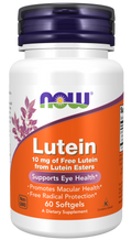 Luteína 10 mg NOW Foods – 60 cápsulas moles
