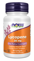 Licopeno 20 mg NOW Foods – 50 cápsulas moles