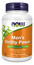 Suplemento masculino Men's Virility Power NOW Foods – 120 cápsulas vegetais