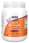 Colagénio em pó tipos I, II e III NOW Foods – 454 g