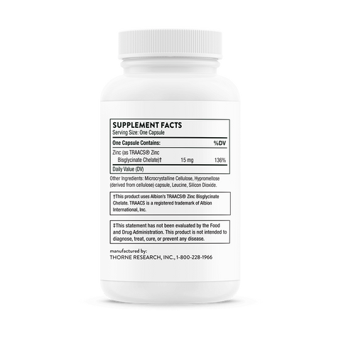 Zinc Bislgycinate 15 mg 60 Caps Thorne