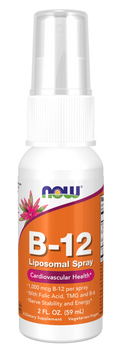 Vitamina B12 spray lipossomal NOW Foods – frasco de 59 ml
