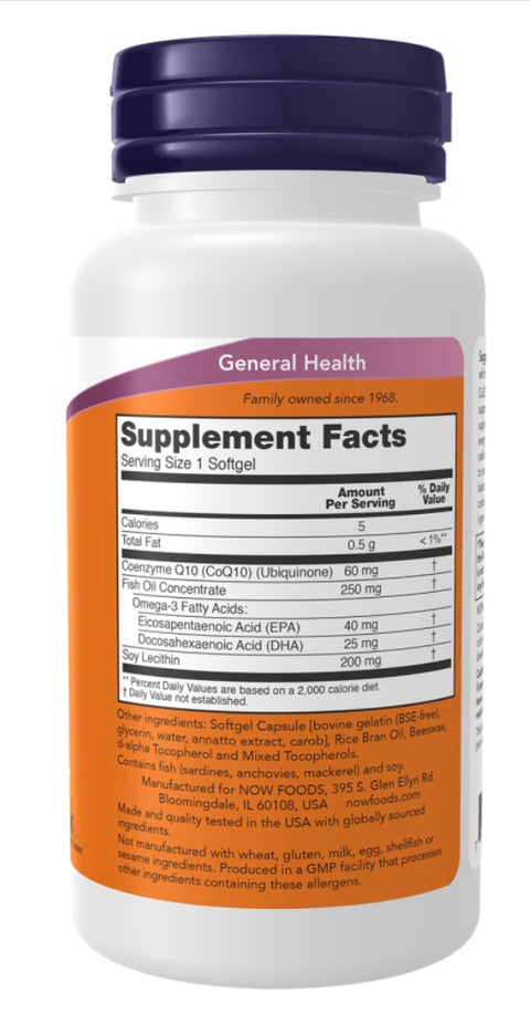 Co-Enzyme Q10 C/Omega 60mg 60caps Now