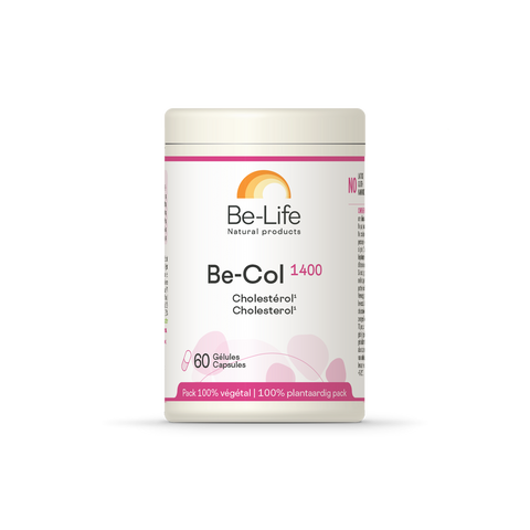 Be-Col 1400 Be-Life, embalagem de 60 cápsulas com levedura de arroz vermelho, alho, alcachofra e coenzima Q10