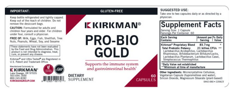Pro-Bio Gold 60 caps Kirkman Labs
