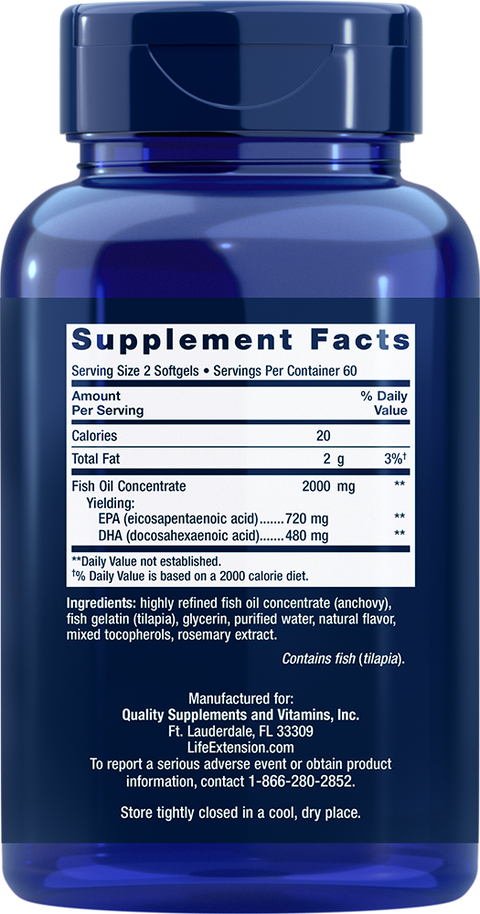 Mega EPA/DHA, EU 120 Caps Lifextension