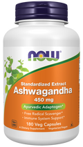 Ashwagandha 450 mg NOW Foods – 180 cápsulas vegetais