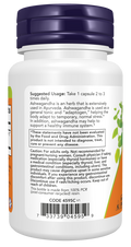 Ashwagandha 450 mg NOW Foods – 30 cápsulas vegetais – imagem 3