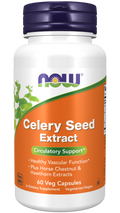 Extrato de semente de aipo NOW Foods – 60 cápsulas vegetais