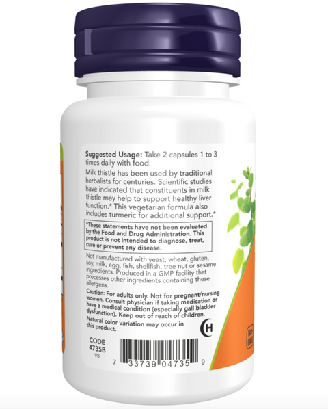 Milk Thistle + Curcumin 150 mg 120 Caps Now